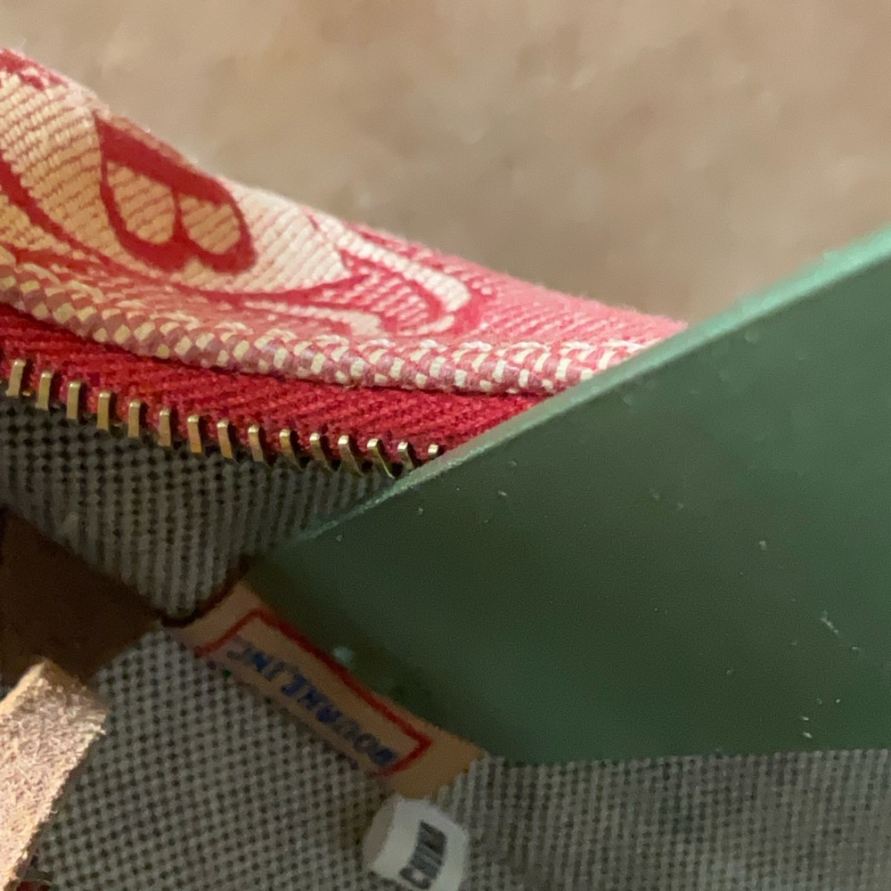 Dooney Bourke Small Signature Hobo Shoulder bag VTG RED Canvas mini bucket - Picture 9 of 11